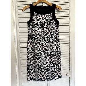 TALBOTS Women's 8 Dress Stretch‎ Sleeveless Shift Dress Straight Knee Length